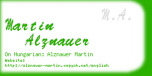 martin alznauer business card